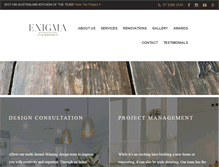 Tablet Screenshot of enigmainteriors.com.au